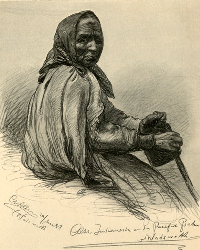 Eldre indiansk kvinne, Wadsworth, Nevada, USA, 1898. av Christian Wilhelm Allers