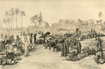 Marketplace, Asyut, Egypt, 1898. av Christian Wilhelm Allers