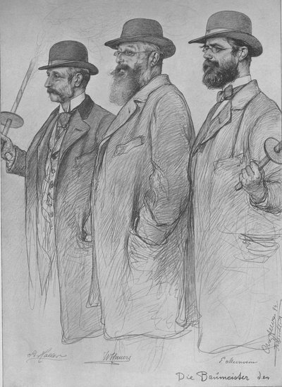 Martin Haller, Wilhelm Hauers, Wilhelm Emil Meerwein av Christian Wilhelm Allers