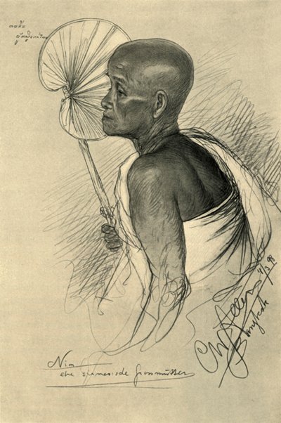 Nim - en siamesisk bestemor, Bangkok, 1898. av Christian Wilhelm Allers
