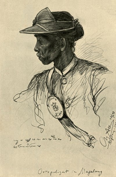 Politimann, Magalang, Java, 1898. av Christian Wilhelm Allers