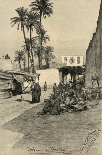 Gate i Aswan, Egypt, 1898. av Christian Wilhelm Allers