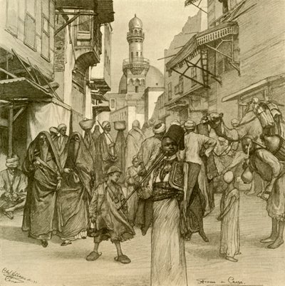 Gate i Kairo, 1898. av Christian Wilhelm Allers