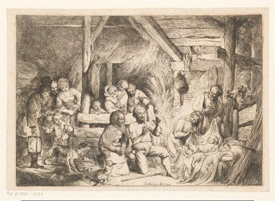 Tilbedelse av hyrdene av Christian Wilhelm Ernst Dietrich