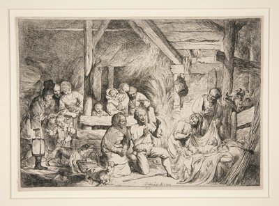 Tilbedelse av hyrdene av Christian Wilhelm Ernst Dietrich