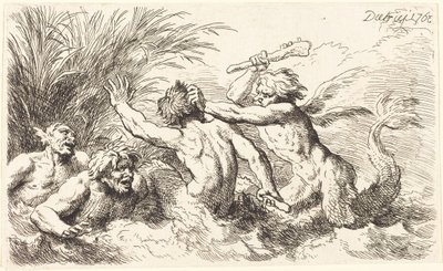 Kjempende tritoner av Christian Wilhelm Ernst Dietrich
