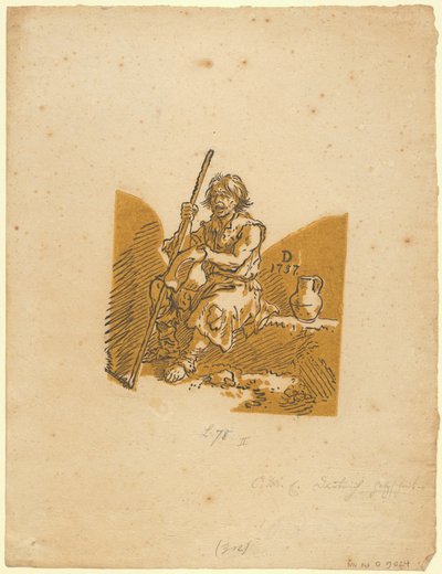 Blinder Bettler av Christian Wilhelm Ernst Dietrich