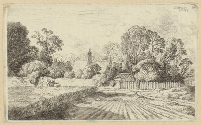 Brystbilde av en ung mann med en tegnestift i hånden av Christian Wilhelm Ernst Dietrich