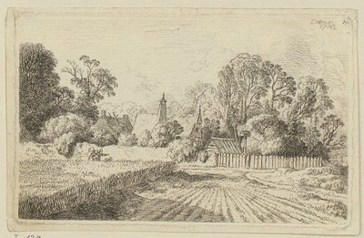 En vei ved siden av en kornåker av Christian Wilhelm Ernst Dietrich