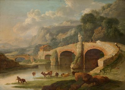 Italiensk landskap av Christian Wilhelm Ernst Dietrich