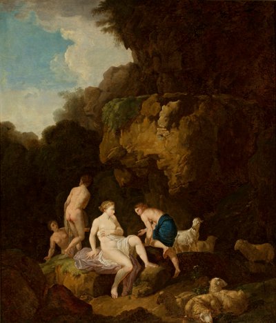 Nymfer i en klippegrotte av Christian Wilhelm Ernst Dietrich