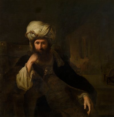 Portrett av en mann i orientalsk drakt av Christian Wilhelm Ernst Dietrich