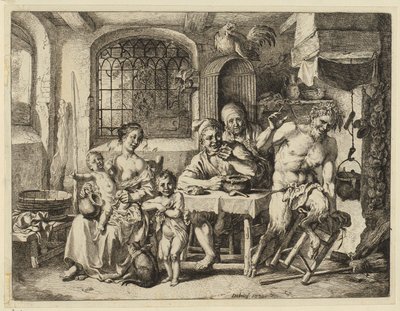 Satyr hos bonden av Christian Wilhelm Ernst Dietrich