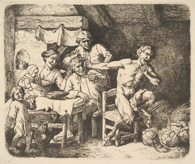 Satyren og bonden, 1764. av Christian Wilhelm Ernst Dietrich