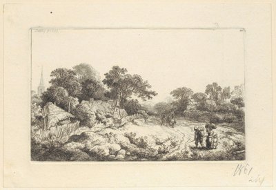 Veien bak landsbyen av Christian Wilhelm Ernst Dietrich