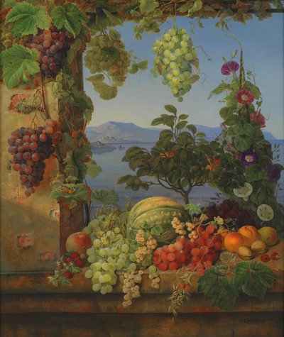 Frukt i et italiensk landskap av Christine Løvmand