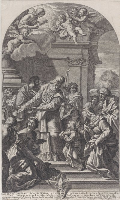 Presentasjonen av jomfruen i tempelet, 1670-80. av Christof Lederwasch