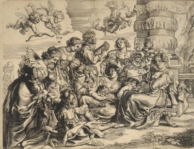 The Garden of Love venstre blokk, 1630-tallet. av Christoffel Jegher