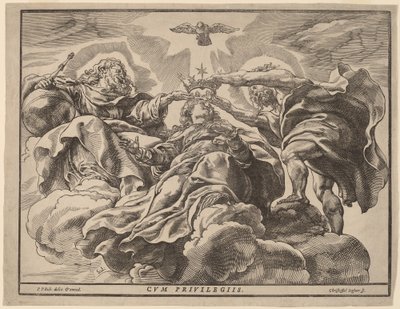 Kroningen av jomfruen av Christoffel Jegher after Sir Peter Paul Rubens
