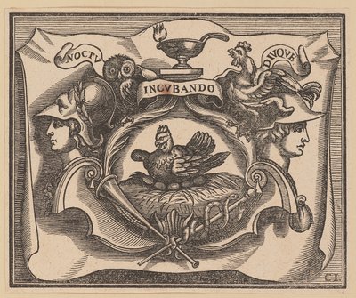 Vignett for tittelsiden til C. Peregrine, Princes of Holland and Zealand av Christoffel Jegher after Sir Peter Paul Rubens
