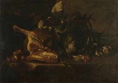 Stilleben med kjøtt og døde fugler av Christoffel Puytlinck