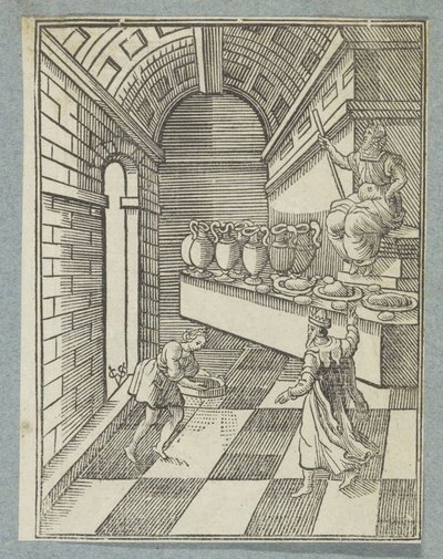 Daniel strør aske på tempelgulvet av Christoffel van Sichem (II)