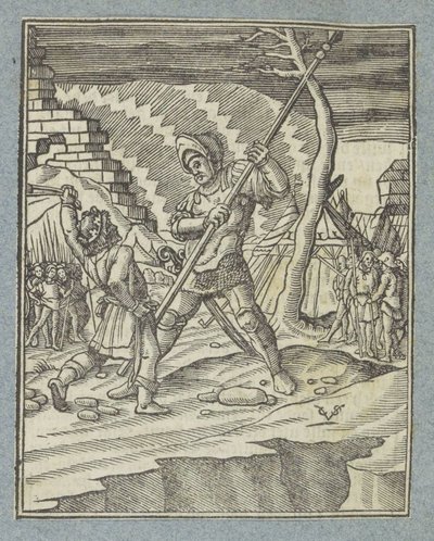 David beseirer Goliat av Christoffel van Sichem (II)