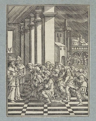 Josefs brødre kneler foran ham i Egypt av Christoffel van Sichem (II)