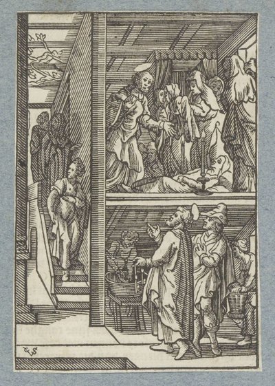 Dorkas oppstandelse (Tabitha) av Christoffel van Sichem (II)