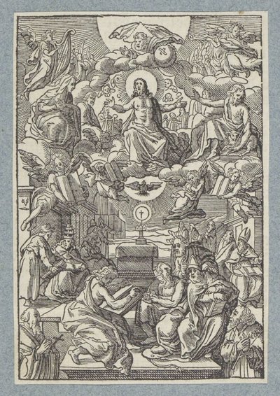 Tvist mellom kirkefedrene om det hellige sakramentet av Christoffel van Sichem (II)