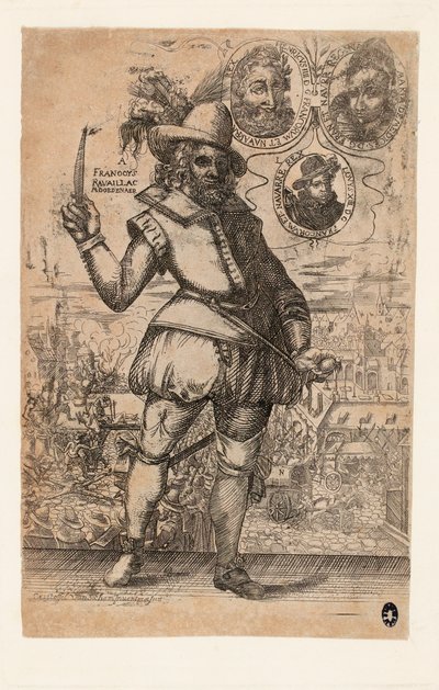 François Ravaillac 1578-1610, morderen til kong Henry IV av Frankrike. av Christoffel van Sichem