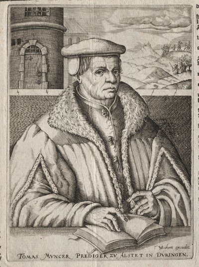 Portrett av Thomas Munzer av Christoffel van Sichem