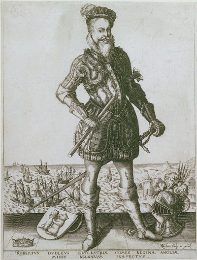 Robert Dudley av Christoffel van the Elder Sichem