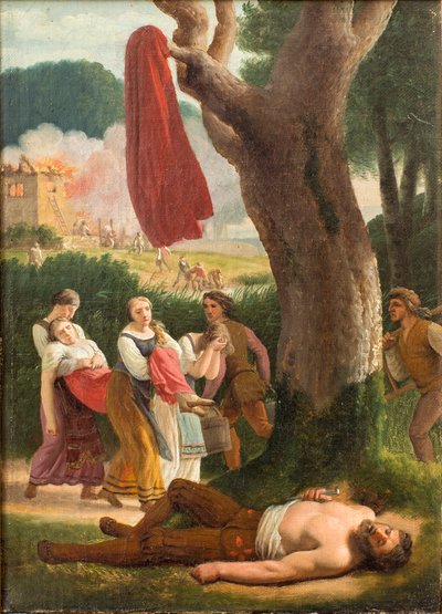 Hagbard og Signe, før 1820. av Christoffer Wilhelm Eckersberg