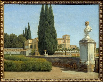 I hagene til Villa Albani. Maleri av Christoffer Wilhelm Eckersberg (1783-1853) Ec. Dan. av Christoffer Wilhelm Eckersberg