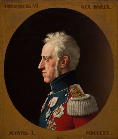 Portrett av Fredrik VI av Danmark 1768-1839, 1839. av Christoffer Wilhelm Eckersberg