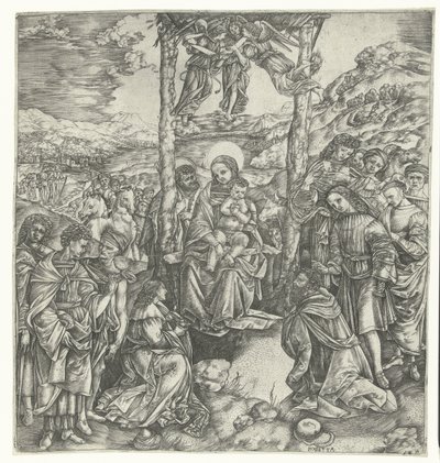 Tilbedelse av kongene av Christoforo di Michele Robetta