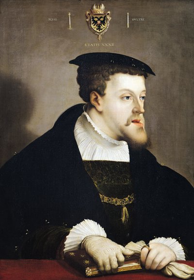 Karl V (1500-58) Den hellige romerske keiser av Christoph Amberger