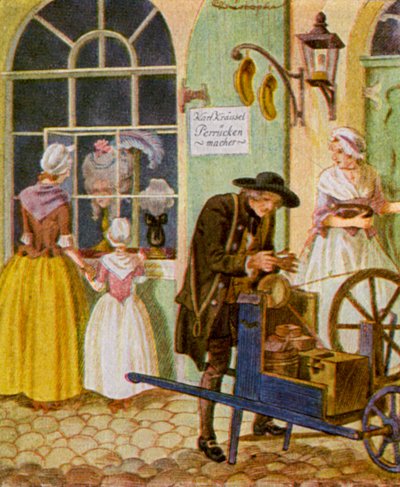 Scherenschleifer (Farblithografie) von Christophe (1856-1945)