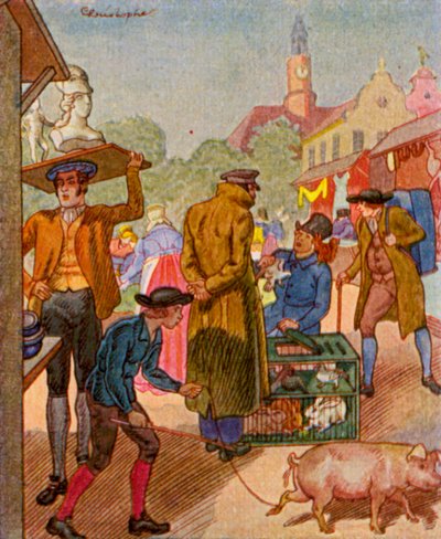 Wochenmarkt von Christophe (1856-1945)