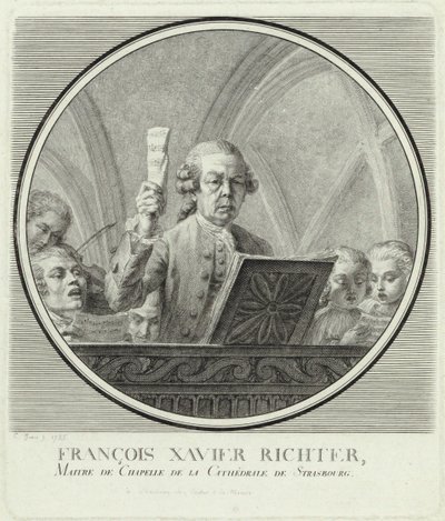 Portrett av komponisten Franz Xaver Richter 1709-1789, 1785. av Christophe Guerin
