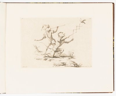 Plate 4, Le Zigzag (Sikksakk), Monkey-antikk eller forskjellige handlinger av menneskeliv representert av aper av Christophe Huet