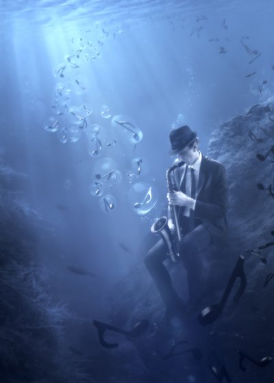 Jazzmusikeren under vann av Christophe Kiciak