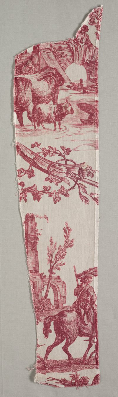 Fragmenter av Copperplate Printed Cotton, ca. 1789. av Christophe Philippe Oberkampf