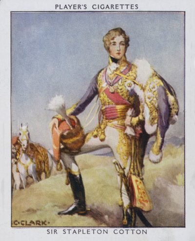 Sir Stapleton Cotton (farge litho) av Christopher (after) Clark