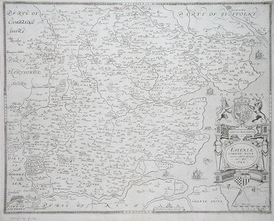 Kart over Essex, gravert av William Web, publisert 1645 (gravering) av Christopher (after) Saxton