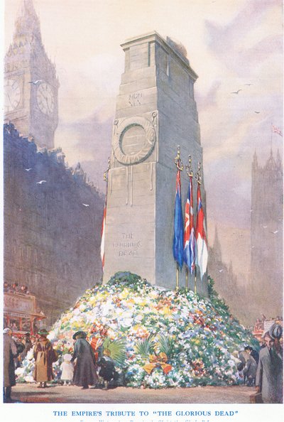 The Empires hyllest til Glorious Dead, fra Cassells History of the British People utgitt av Waverley Book Company Limited, ca. 1940 av Christopher Clark