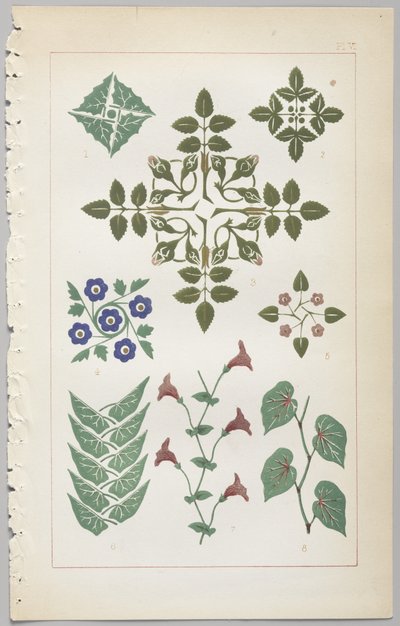 Kunsten å dekorativt design: med et vedlegg, som gir klokkeslett for blomstene åpne, utgitt av Day & Son, London, 1862 av Christopher Dresser