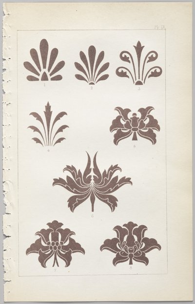 Kunsten å dekorativt design: med et vedlegg, som gir klokkeslett for blomstene åpne, utgitt av Day & Son, London, 1862 av Christopher Dresser