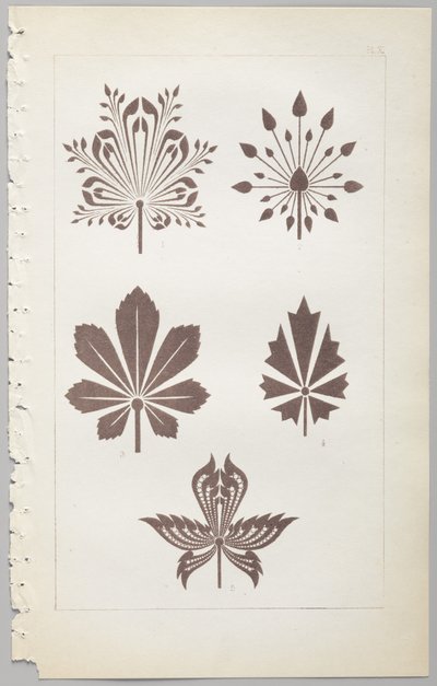 Kunsten å dekorativt design: med et vedlegg, som gir klokkeslett for blomstene åpne, utgitt av Day & Son, London, 1862 av Christopher Dresser